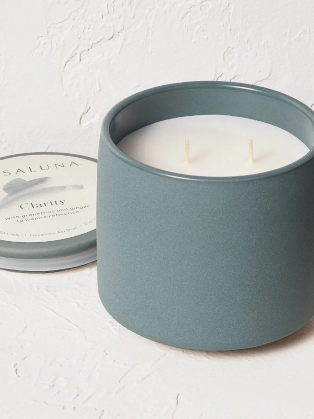 NEW Casaluna 2 Wick Lidded Clarity Jar Candle 15oz